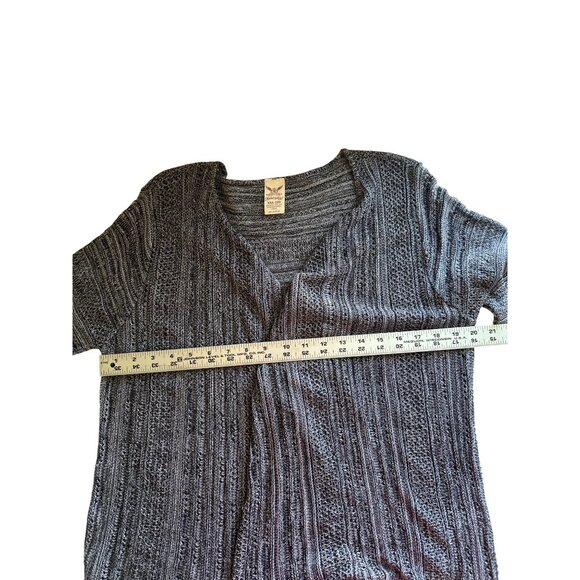 Faded Glory Womens Size XXL Black & Gray Open Front Cardigan *Runs Small - Picture 6 of 7